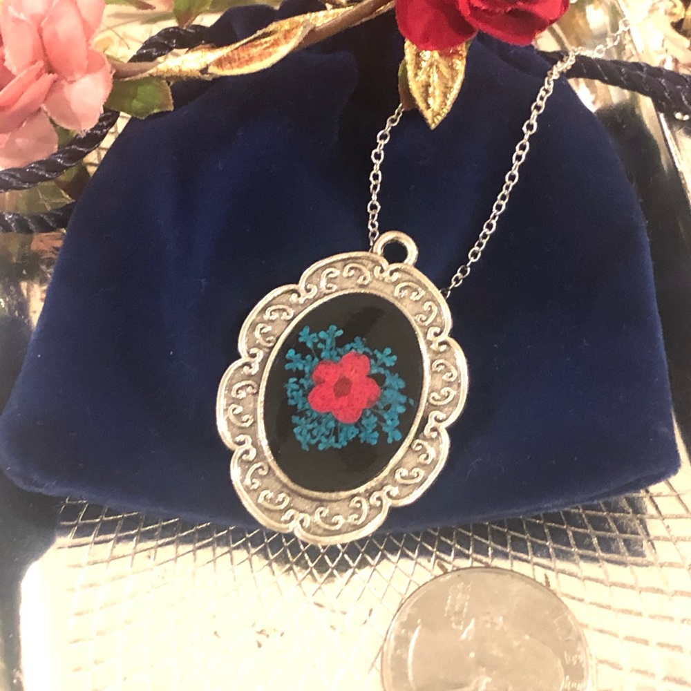 Real Pressed Flower Pendant